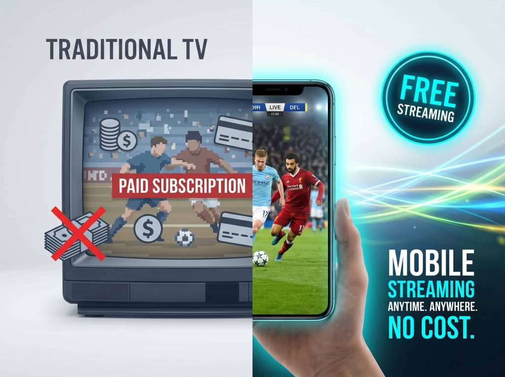 watch sports streaming with no subscription fee for ever.
