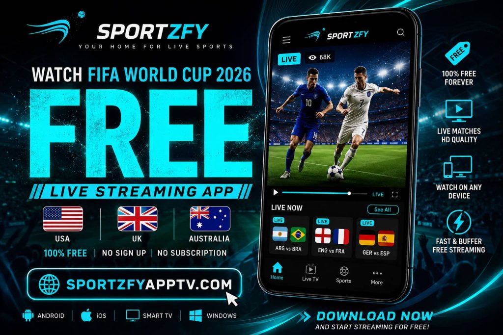 Watch FIFA world cup 2026 in UK, USA, Canda, Austrlia in free